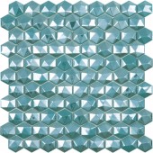 Стеклянная мозаика, Diamond 370D Turquoise 31х31