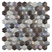 Стеклянная мозаика Hexagon Hex Forest Mix 31.7х30.7